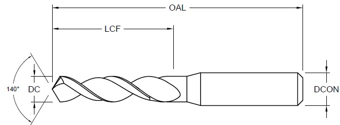 Cylindrical object technical drawing